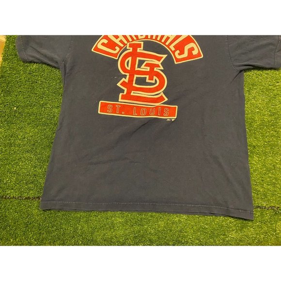 Retro Y2K Majestic St. Louis STL Cardinals arch logo t-shirt large mlb baseball - Picture 5 of 9